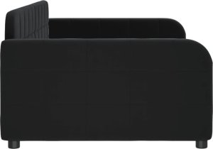 vidaXL Sofa z funkcją spania, czarna, 90x200 cm, obita aksamitem 4