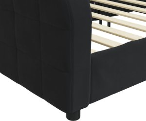 vidaXL Sofa z funkcją spania, czarna, 90x200 cm, obita aksamitem 6