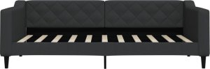 vidaXL Sofa z funkcją spania, czarna, 90x190 cm, obita tkaniną 3