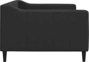 vidaXL Sofa z funkcją spania, czarna, 90x190 cm, obita tkaniną 4