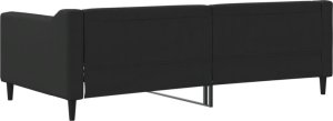 vidaXL Sofa z funkcją spania, czarna, 90x190 cm, obita tkaniną 5
