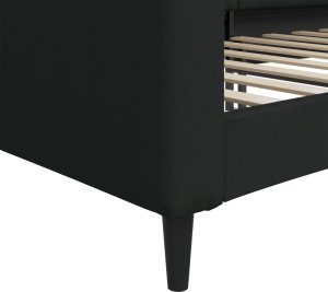 vidaXL Sofa z funkcją spania, czarna, 90x190 cm, obita tkaniną 6