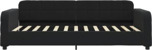 vidaXL Sofa z funkcją spania, czarna, 80x200 cm, obita aksamitem 3
