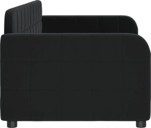 vidaXL Sofa z funkcją spania, czarna, 80x200 cm, obita aksamitem 4