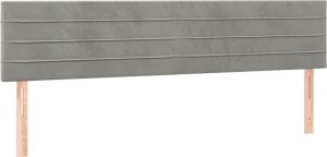 vidaXL Łóżko kontynentalne z materacem, jasnoszare, 120x190cm, aksamit 7