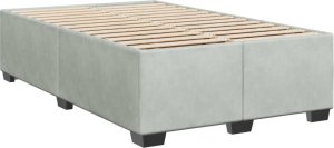 vidaXL Łóżko kontynentalne z materacem, jasnoszare, 120x190cm, aksamit 7