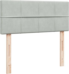 vidaXL Łóżko kontynentalne z materacem, jasnoszare, 120x190cm, aksamit 10