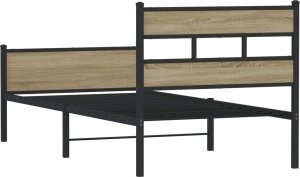vidaXL Łóżko bez materaca, dąb sonoma, 75x190 cm 6