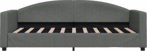 vidaXL Sofa z funkcją spania, ciemnoszara, 90x190 cm, obita tkaniną 3