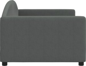 vidaXL Sofa z funkcją spania, ciemnoszara, 90x190 cm, obita tkaniną 4