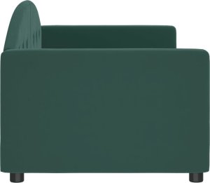 vidaXL Sofa z funkcją spania, ciemnozielona, 80x200 cm, aksamitna 4