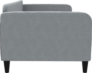 vidaXL Sofa z funkcją spania, jasnoszara, 90x190 cm, obita tkaniną 4