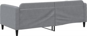 vidaXL Sofa z funkcją spania, jasnoszara, 90x190 cm, obita tkaniną 5