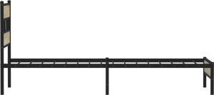 vidaXL Łóżko bez materaca, dąb sonoma, 100x200 cm 5