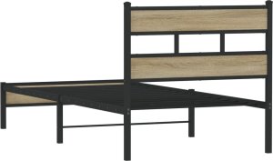 vidaXL Łóżko bez materaca, dąb sonoma, 100x200 cm 6