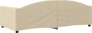 vidaXL Sofa z funkcją spania, kremowa, 100x200 cm, obita tkaniną 5