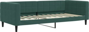 vidaXL Sofa z funkcją spania, ciemnozielona, 90x200 cm, aksamitna 2
