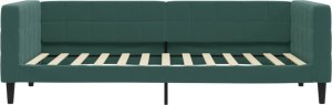 vidaXL Sofa z funkcją spania, ciemnozielona, 90x200 cm, aksamitna 3