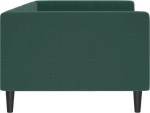vidaXL Sofa z funkcją spania, ciemnozielona, 90x200 cm, aksamitna 4