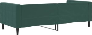 vidaXL Sofa z funkcją spania, ciemnozielona, 90x200 cm, aksamitna 5