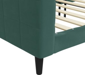 vidaXL Sofa z funkcją spania, ciemnozielona, 90x200 cm, aksamitna 6