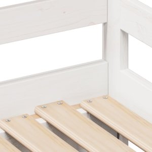 vidaXL Łóżko dzienne rozsuwane, szuflady, białe, 90x200 cm, sosnowe 9