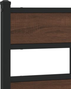 vidaXL Łóżko z wezgłowiem, bez materaca, brązowy dąb, 190x200 cm 8