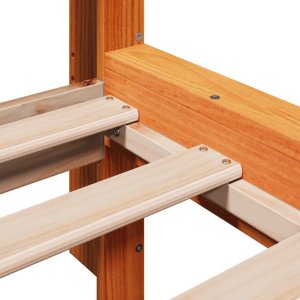 vidaXL Rama łóżka bez materaca, woskowy brąz, 180x200 cm, lita sosna 7