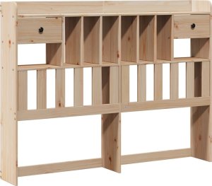 vidaXL Łóżko z regałem, bez materaca, 140x200 cm, lite drewno sosnowe 6