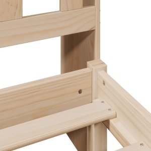 vidaXL Łóżko z regałem, bez materaca, 140x200 cm, lite drewno sosnowe 9