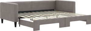 vidaXL Sofa rozsuwana, kolor taupe, 90x200 cm, tkanina 2
