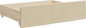 vidaXL Sofa rozsuwana z szufladami, kremowa, 80x200 cm, tkanina 10