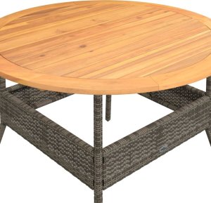 vidaXL 2-częściowa sofa ogrodowa z poduszkami, szara, polirattan 5