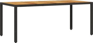 vidaXL 9-cz. zestaw mebli ogrodowych z poduszkami, czarny, polirattan 4