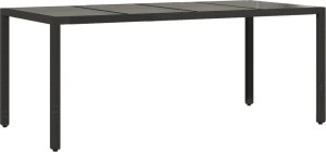 vidaXL 9-cz. zestaw mebli ogrodowych z poduszkami, czarny, polirattan 4