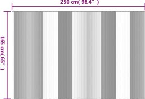 vidaXL Parawan,czarny, 165x250 cm,bambusowy 9