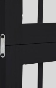 vidaXL Parawan pokojowy, 5-panelowy, czarny, lite drewno paulowni 6