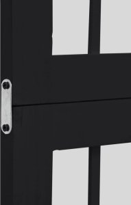 vidaXL Parawan pokojowy, 4-panelowy, czarny, lite drewno paulowni 6