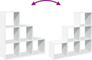 vidaXL Regał przegroda,3 poziomy,biały, 99x29x99 cm 8