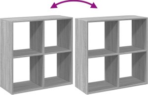 vidaXL Regał przegroda, szary dąb sonoma, 69,5x29x69,5 cm 8