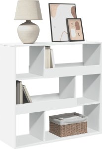 vidaXL Regał, biały, 100x33x94,5 cm, materiał drewnopochodny 3