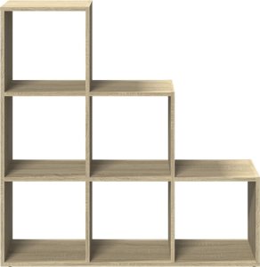 vidaXL Regał przegroda,3 poziomy, dąb sonoma, 99x29x99 cm 5