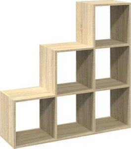 vidaXL Regał przegroda,3 poziomy, dąb sonoma, 99x29x99 cm 7
