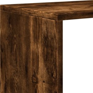 vidaXL Regał przegroda,3 poziomy,przydymiony dąb, 99x29x99 cm 9