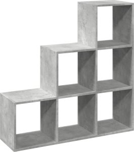 vidaXL Regał przegroda,3 poziomy,szarość betonu, 99x29x99 cm 7