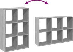 vidaXL Regał przegroda, szary dąb sonoma, 69,5x29x103,5 cm 8