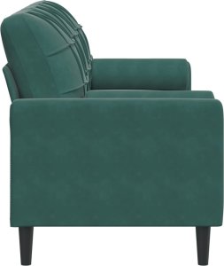 vidaXL 3-osobowa sofa z poduszkami, ciemnozielona, 180 cm, aksamit 4