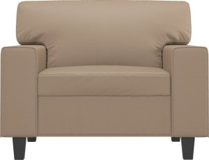 vidaXL Fotel, kolor cappuccino, 60 cm, obity sztuczną skórą 3