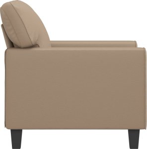 vidaXL Fotel, kolor cappuccino, 60 cm, obity sztuczną skórą 4