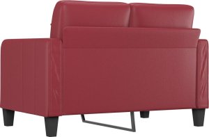 vidaXL 2-osobowa sofa, winna czerwień, 120 cm, sztuczna skóra 5